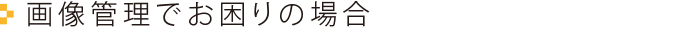 画像管理でお困りの場合